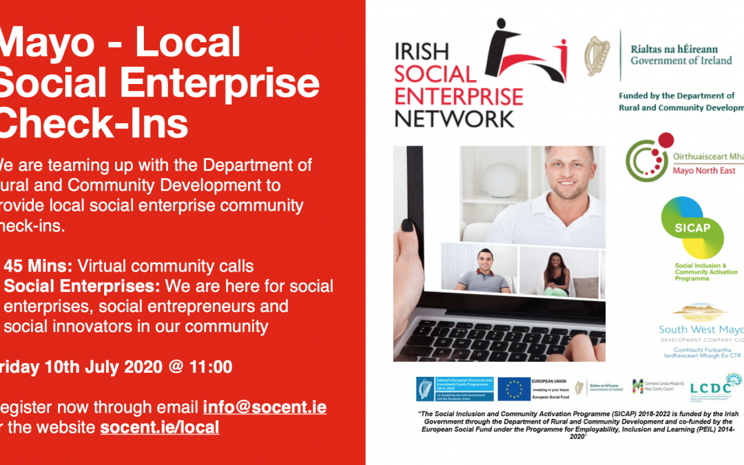 Mayo Social Enterprise Networking 10th July 2020 @ 11:00