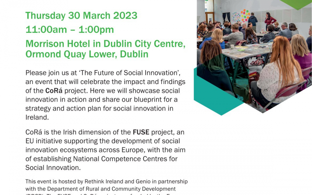 Invitation to the CoRá Final Event ‘The Future of Social Innovation’