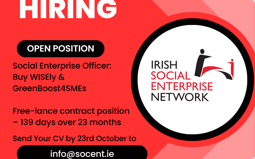 We are Hiring! Social Enterprise Officer